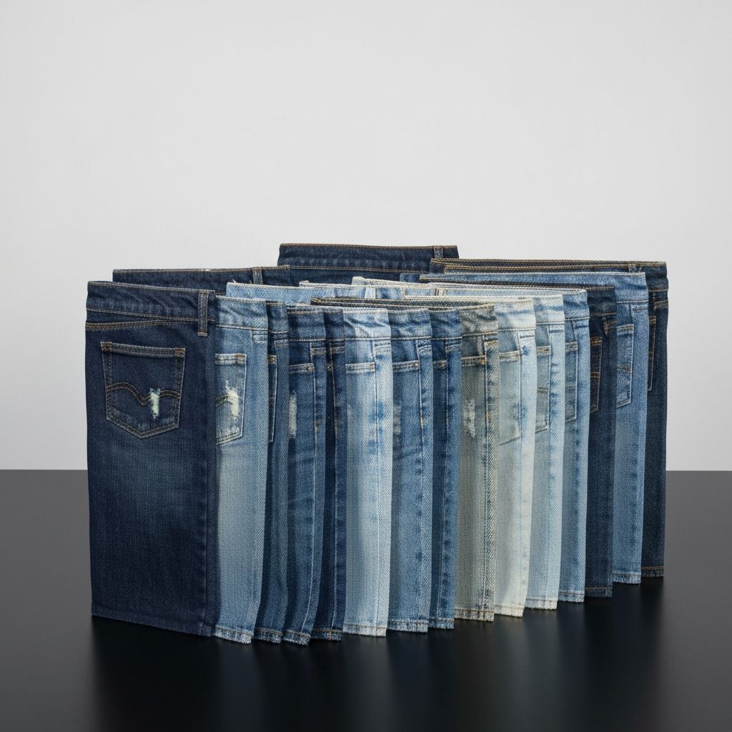 Various denim wash effects